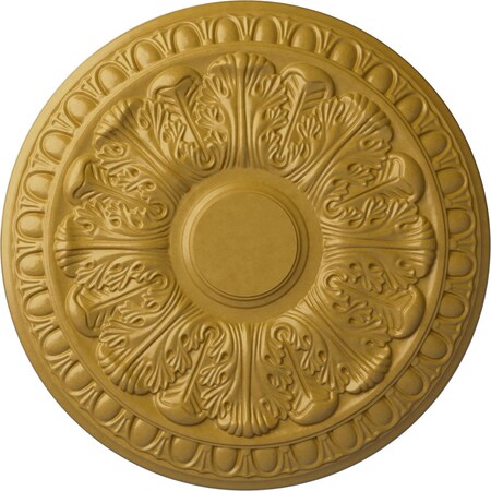Ekena Millwork Colton Ceiling Medallion (Fits Canopies up to 4 3/4"), 15 3/4"OD x 1 1/2"P, Iridescent Gold CM15CNIGS